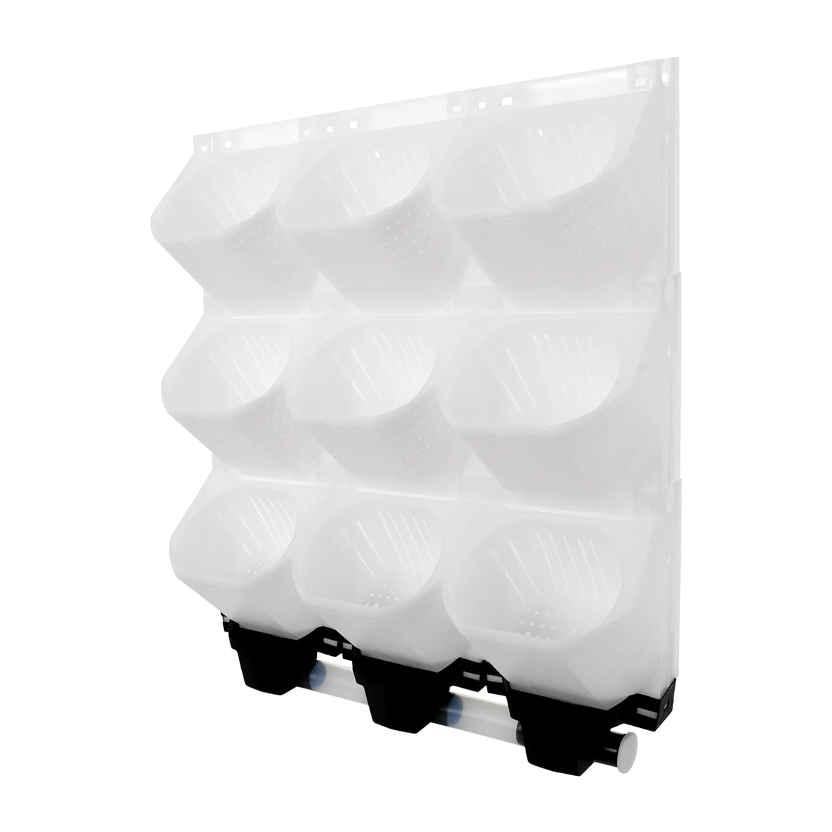 Modular 9 Pot Wall Planter With Drainage Trays Vertical Garden