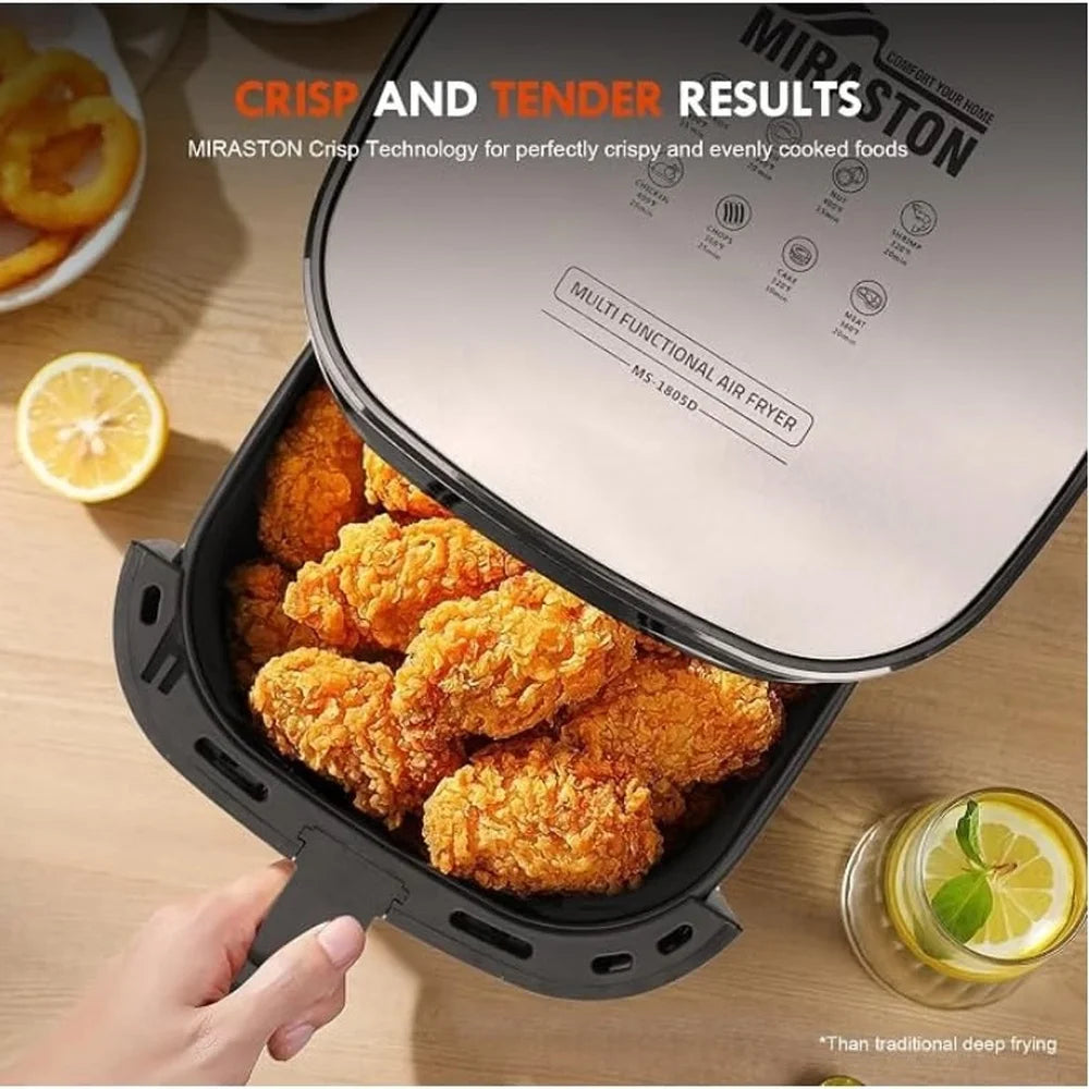 Miraston Digital Air Fryer Featuring Removable 304 Stainless Steel Basket