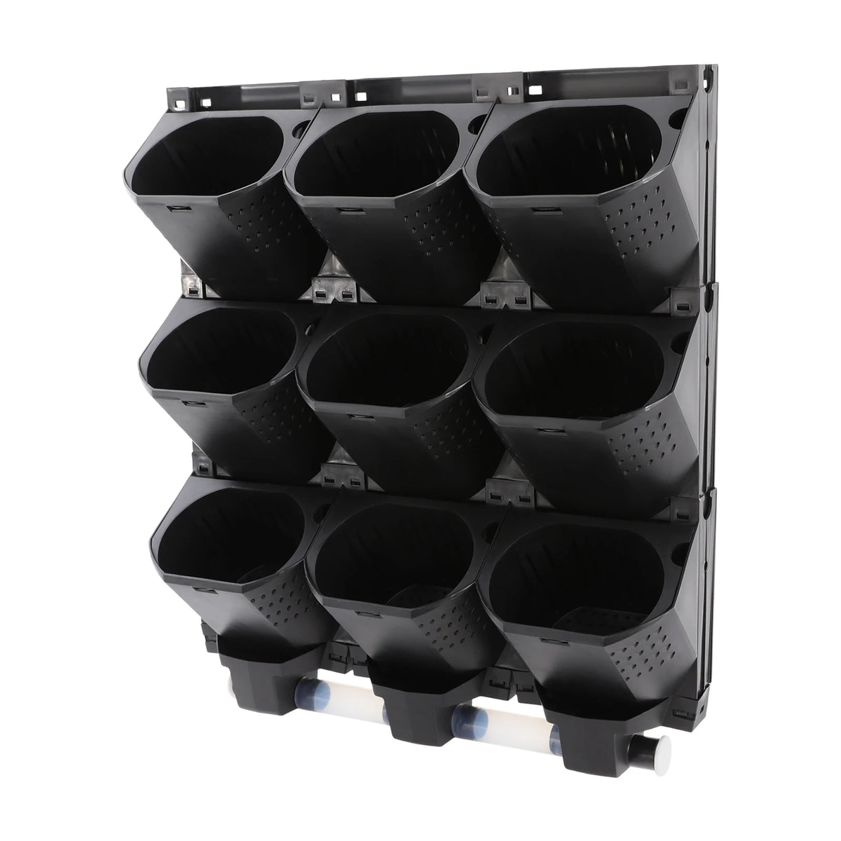 Modular 9 Pot Wall Planter With Drainage Trays Vertical Garden