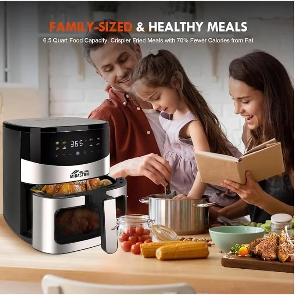 Miraston Digital Air Fryer Featuring Removable 304 Stainless Steel Basket