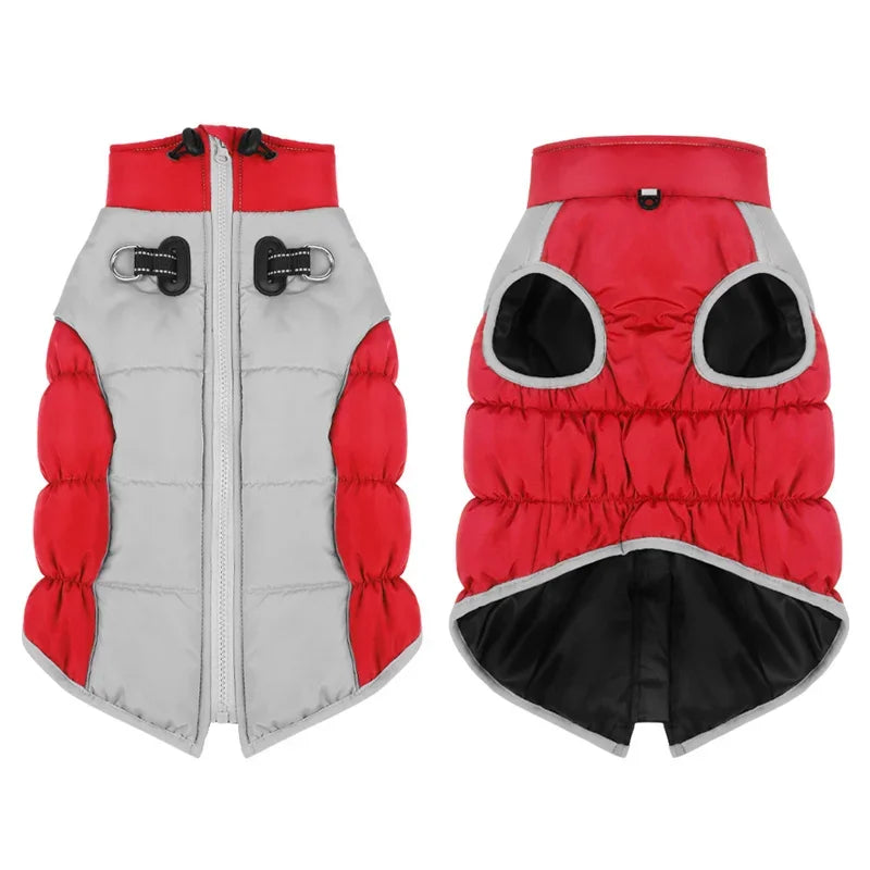 French Bulldog Plaid Winter Jacket Coat for Medium and Large Dogs