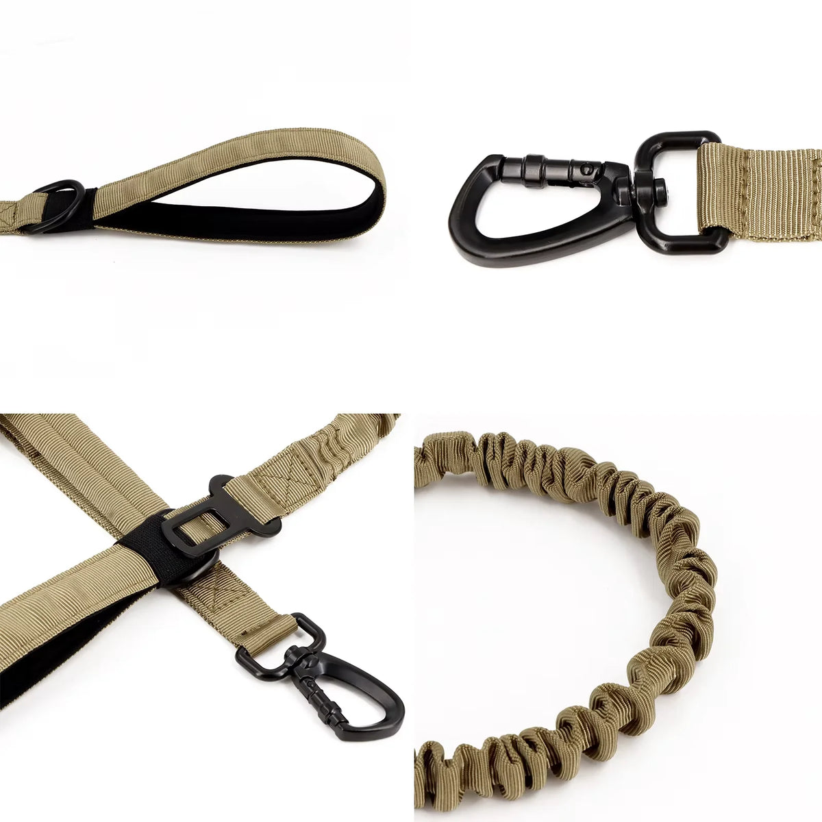 PETRAVEL Military Dog Leash With Quick Release And Dual Handles