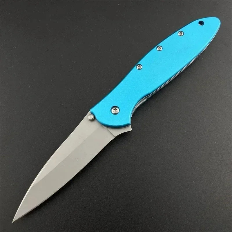 KS Leek Aluminum Folding Knife 8Cr13Mov Blade Glass Breaker