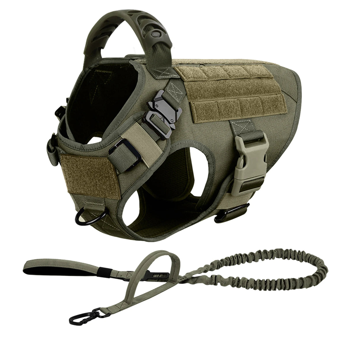 PETRAVEL Tactical Dog Harness and Leash Set for Training and Walks