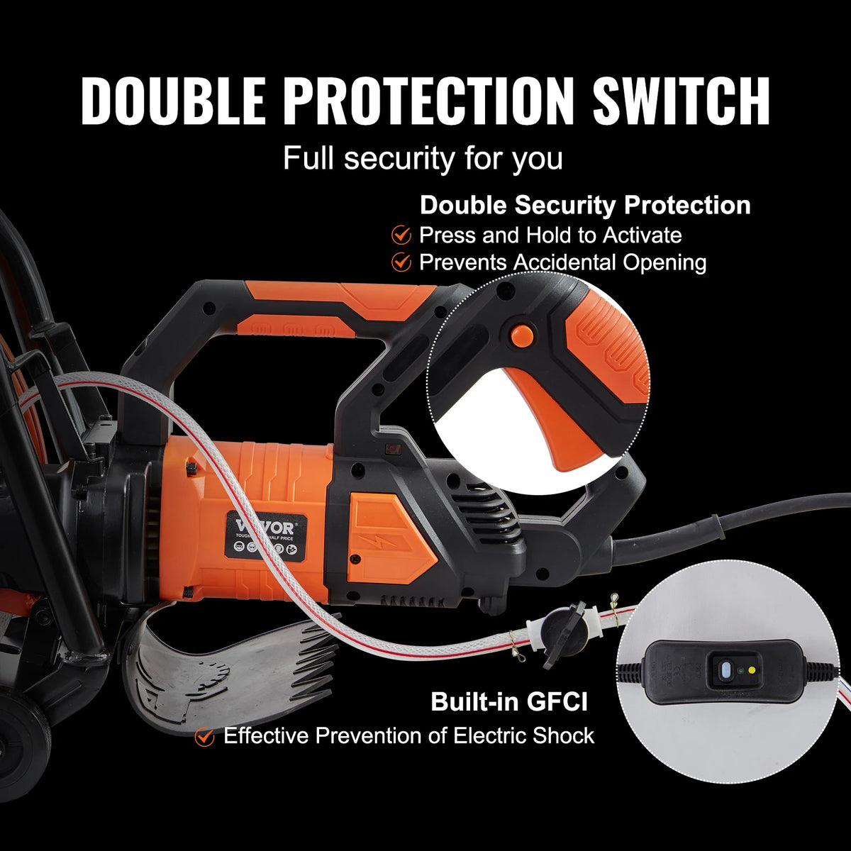 SucceBuy Electric Concrete Saw With Adjustable Wet Cutting Depth