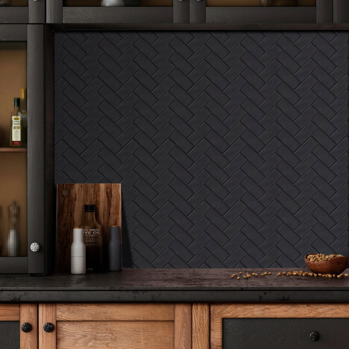 Vividtiles Peel And Stick Herringbone Waterproof Wall Tiles