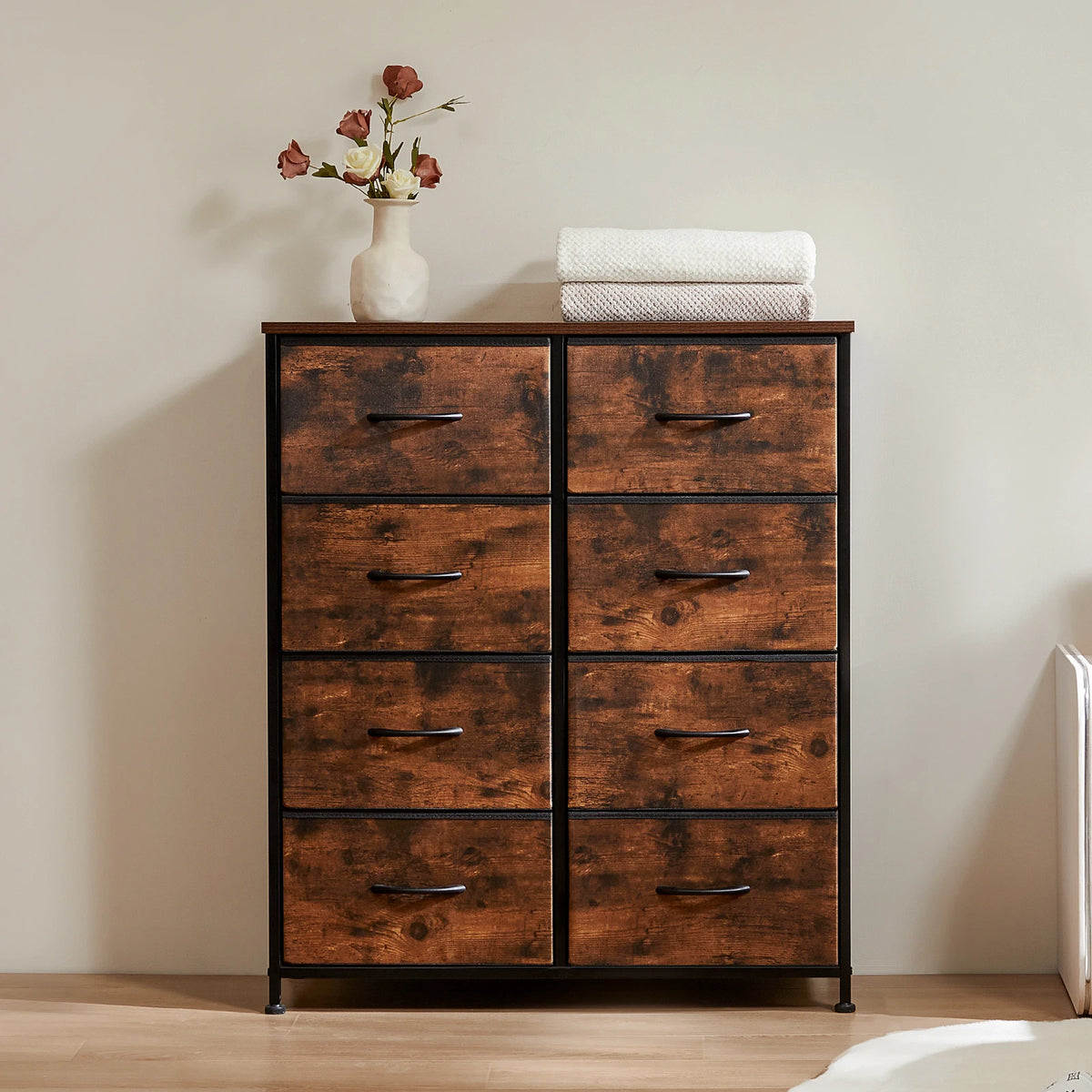 MCQ Modern Eight Drawer Fabric Storage Cabinet For Living Room