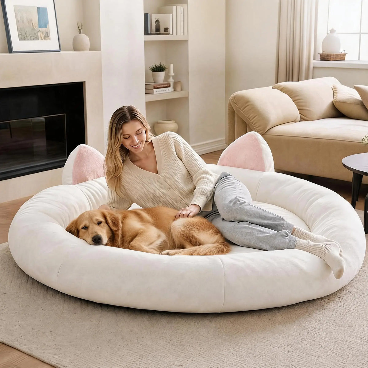 HiMISS Orthopedic Memory Foam Dog Bed With Washable Cover