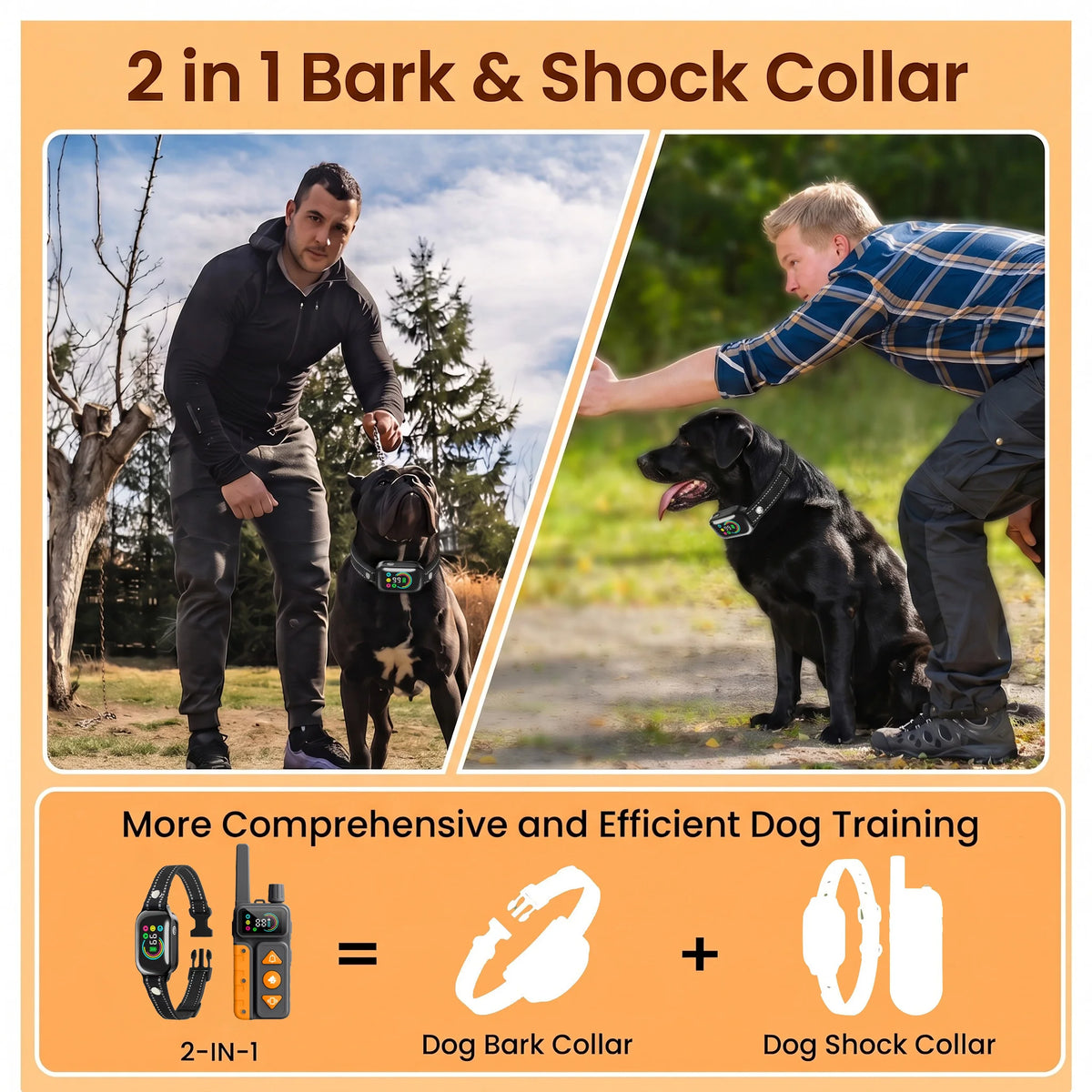 PaiPaitek Automatic Anti Bark Dog Training Collar With Waterproof Design