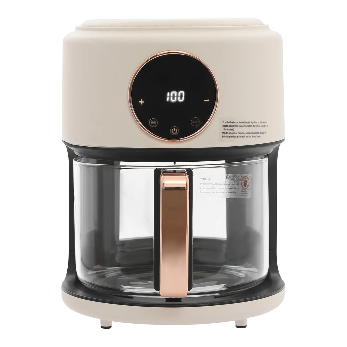 Smart Glass Touchscreen Air Fryer With Eight Cooking Presets