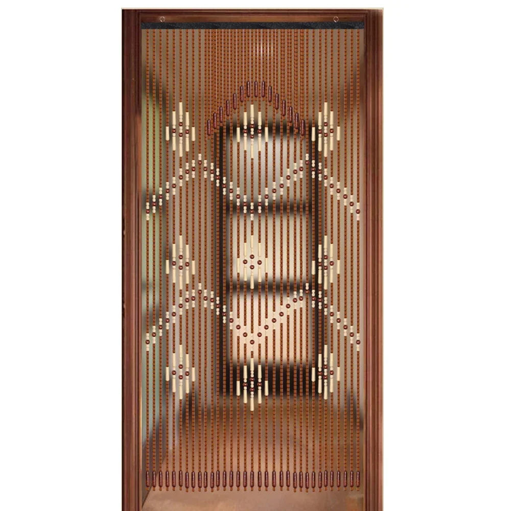 Bamboo Beaded Curtain Stylish Room Divider For Home Interior