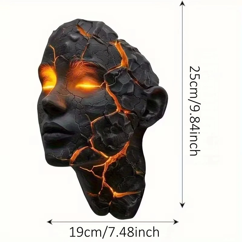 3D Broken Soul LED Wall Lamp for Home and Bedroom