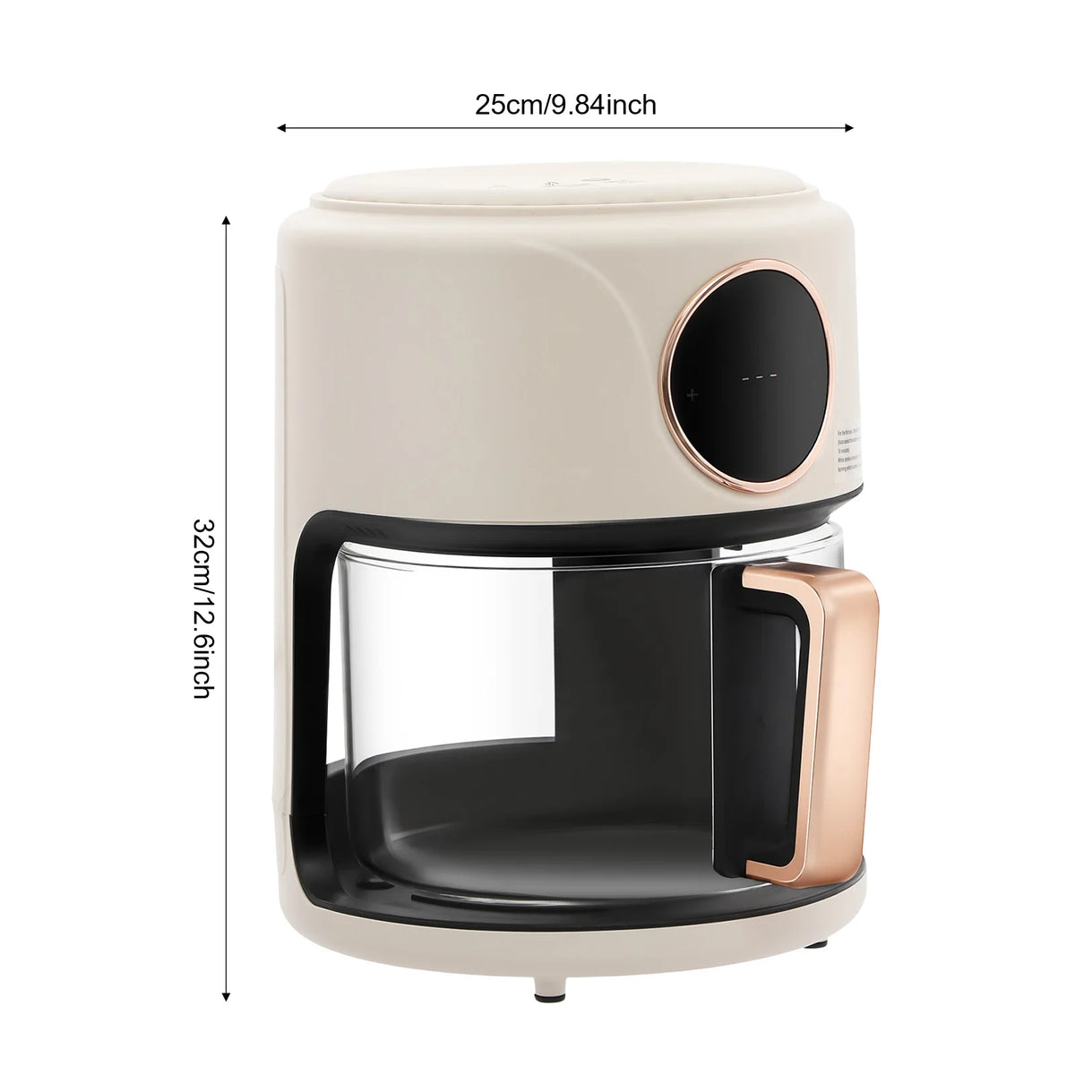 Smart Glass Touchscreen Air Fryer With Eight Cooking Presets