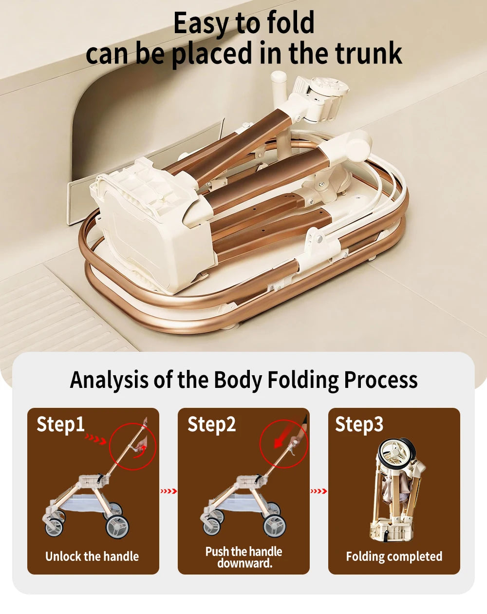 Premium Pet Stroller For Dogs And Cats With Safety Leashes