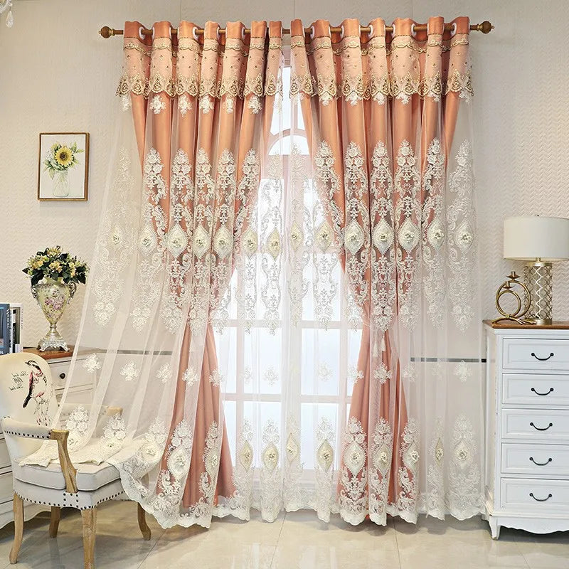 Luxury Embroidered Curtains With High Shading Design For Home