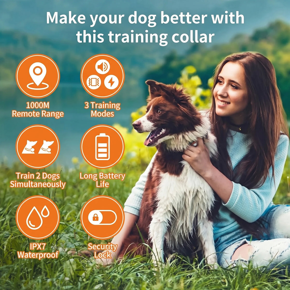 PaiPaitek Automatic Anti Bark Dog Training Collar With Waterproof Design