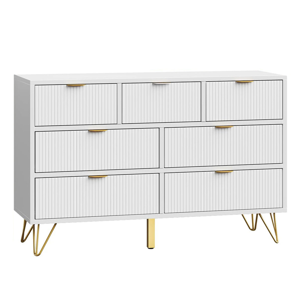 HiMiss Contemporary Seven Drawer Wooden Storage Cabinet