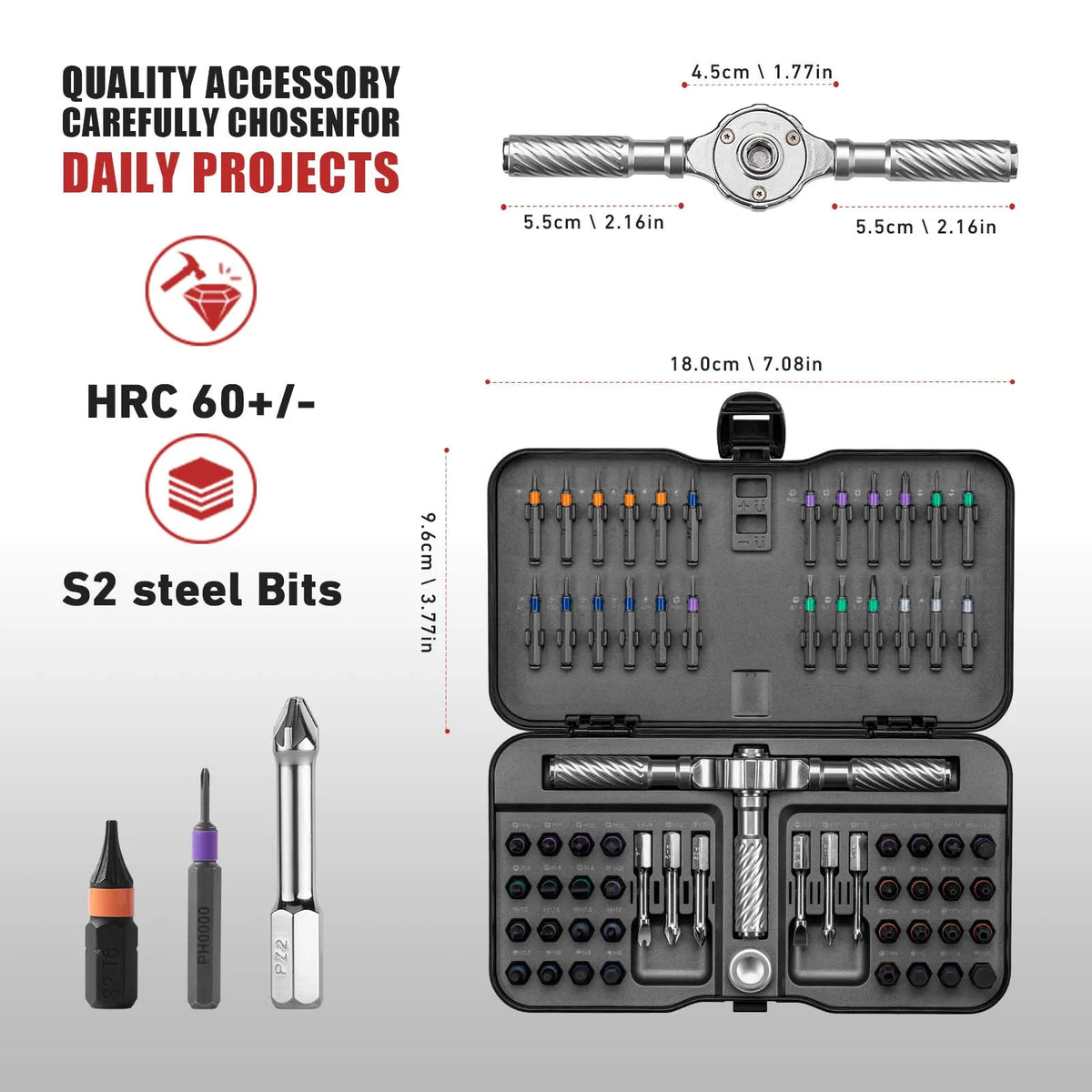 VMAN Magnetic Ratchet Screwdriver Set for Precision Repairs