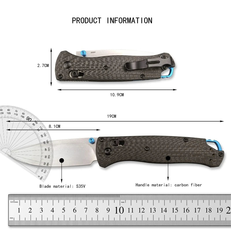 BM Bugout Folding Pocket Knife Carbon Fiber Handle AXIS Lock