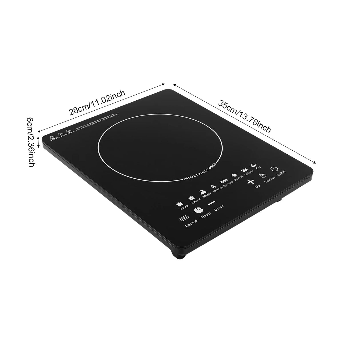 Sweetmile Portable Induction Cooktop With Eight Power Levels And Timer