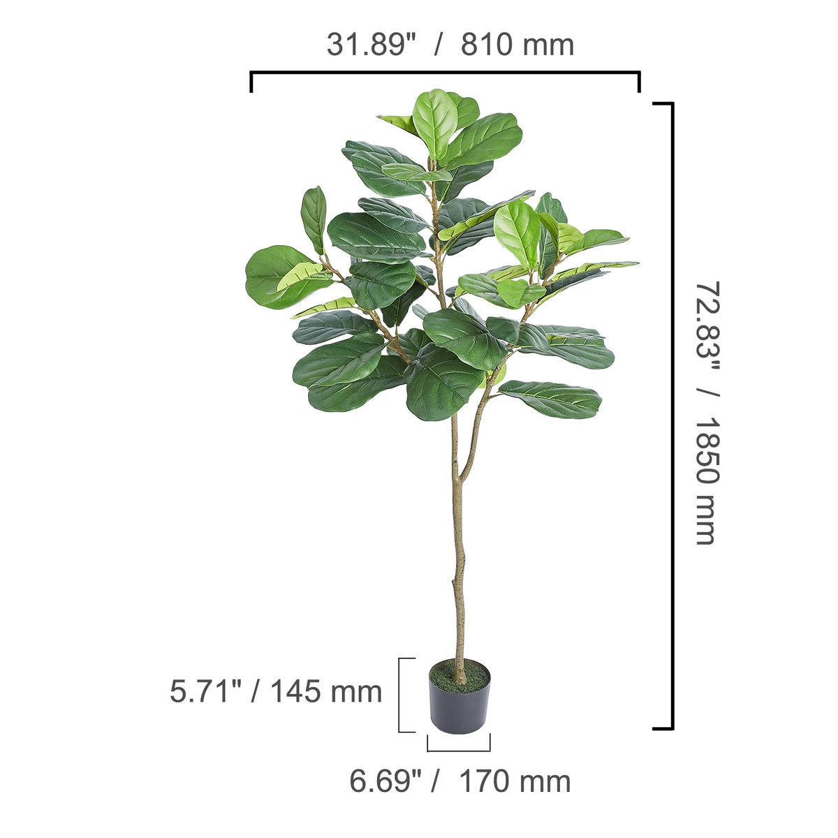 SucceBuy Artificial Olive Tree With Secure Base for Home Decor