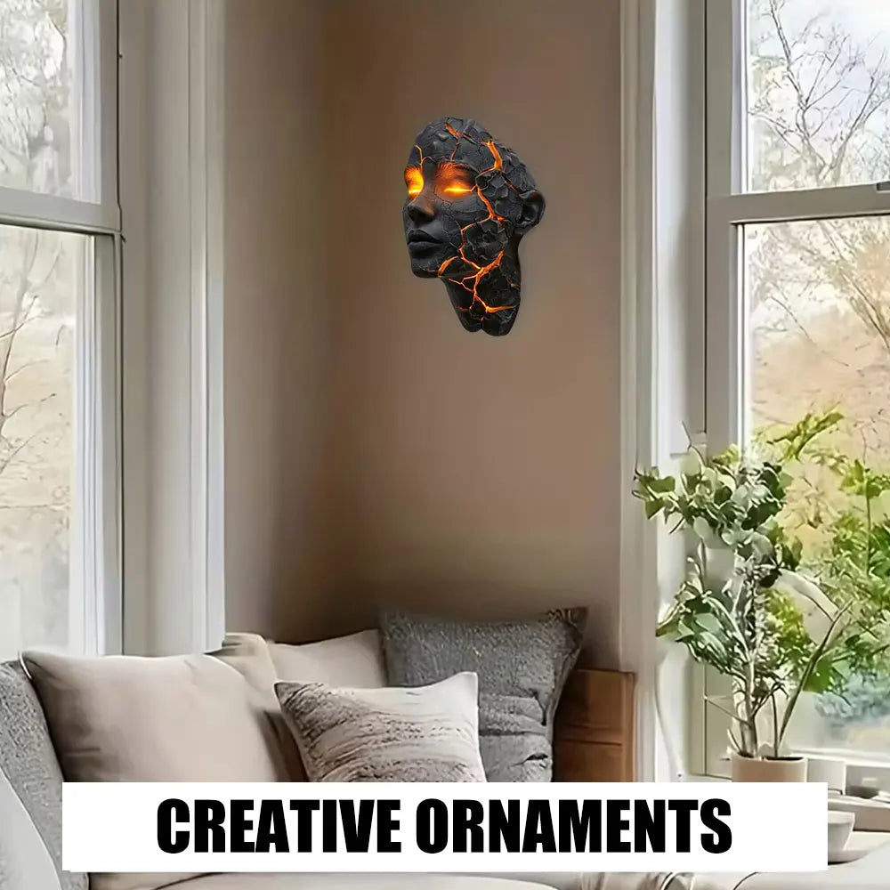 3D Broken Soul LED Wall Lamp for Home and Bedroom