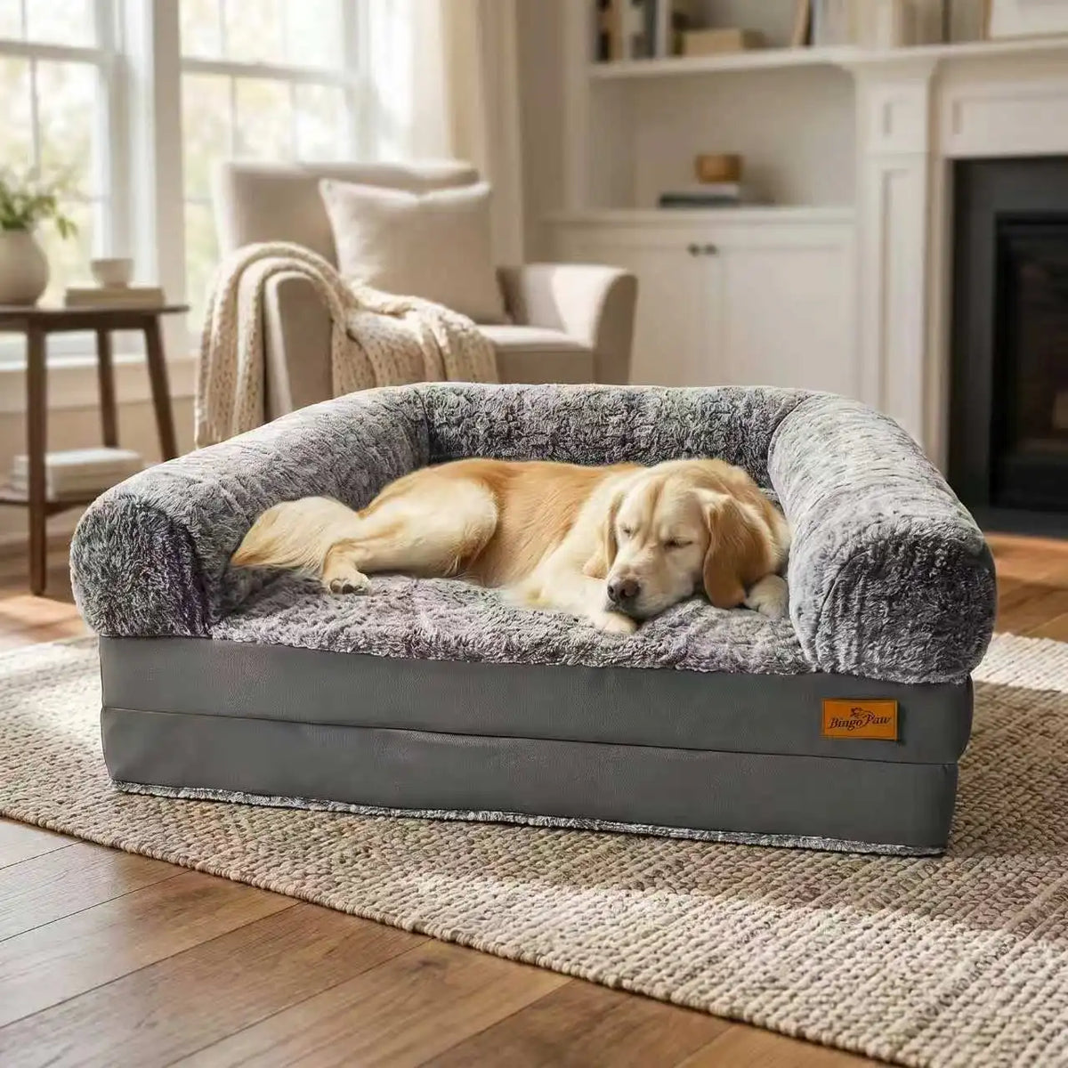 Bingopaw Orthopedic Foldable Human Pet Bed With Washable Cover