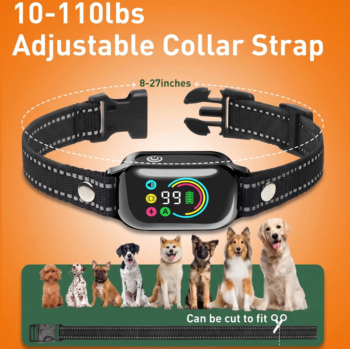 PaiPaitek Automatic Anti Bark Dog Training Collar With Waterproof Design