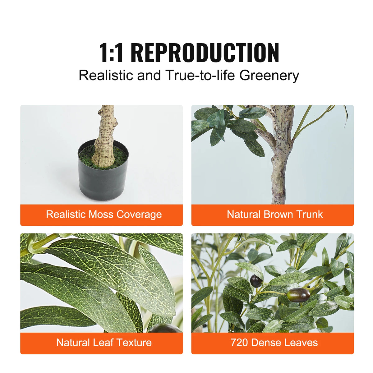 SucceBuy Artificial Olive Tree With Secure Anti Tip Base