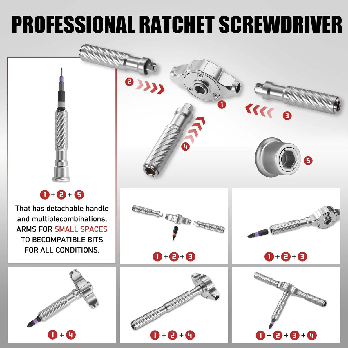 VMAN Magnetic Ratchet Screwdriver Set for Precision Repairs