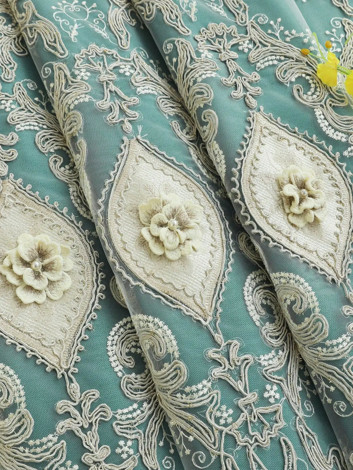 Luxury Embroidered Curtains With High Shading Design For Home