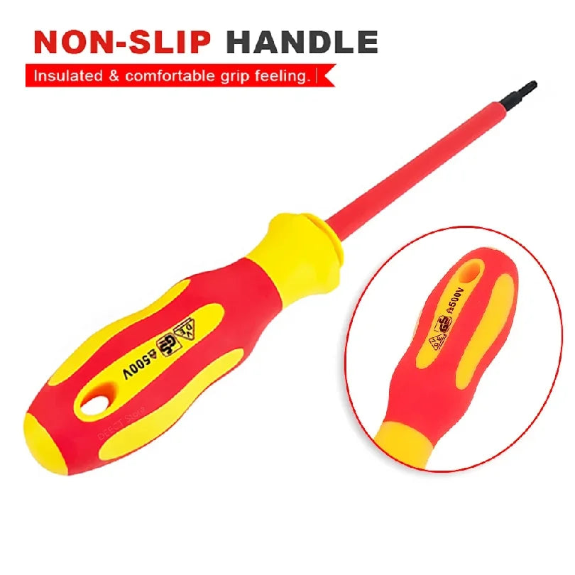 VDE Insulated Interchangeable Screwdriver Set With Magnetic Blades And Case
