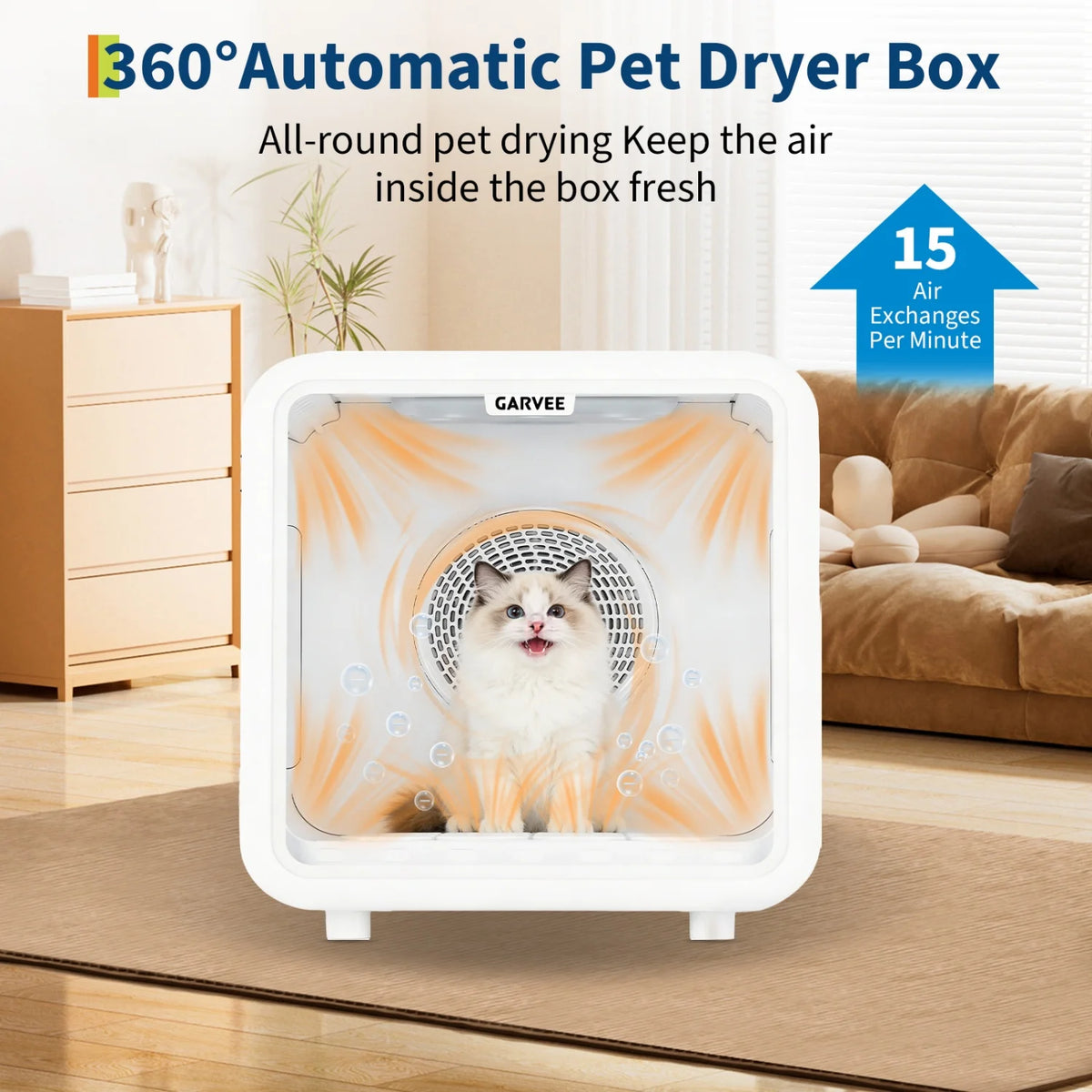 HiMiss Automatic Pet Drying Box 360 Grooming Blower Cats Dogs