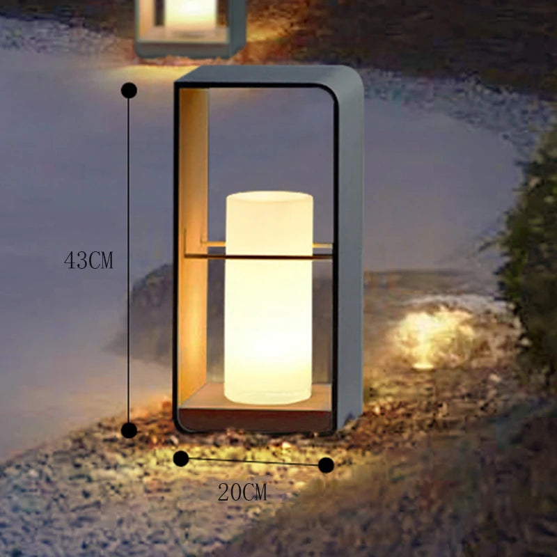 Outdoor Solar LED Floor Lamp for Lawn and Courtyard Lighting