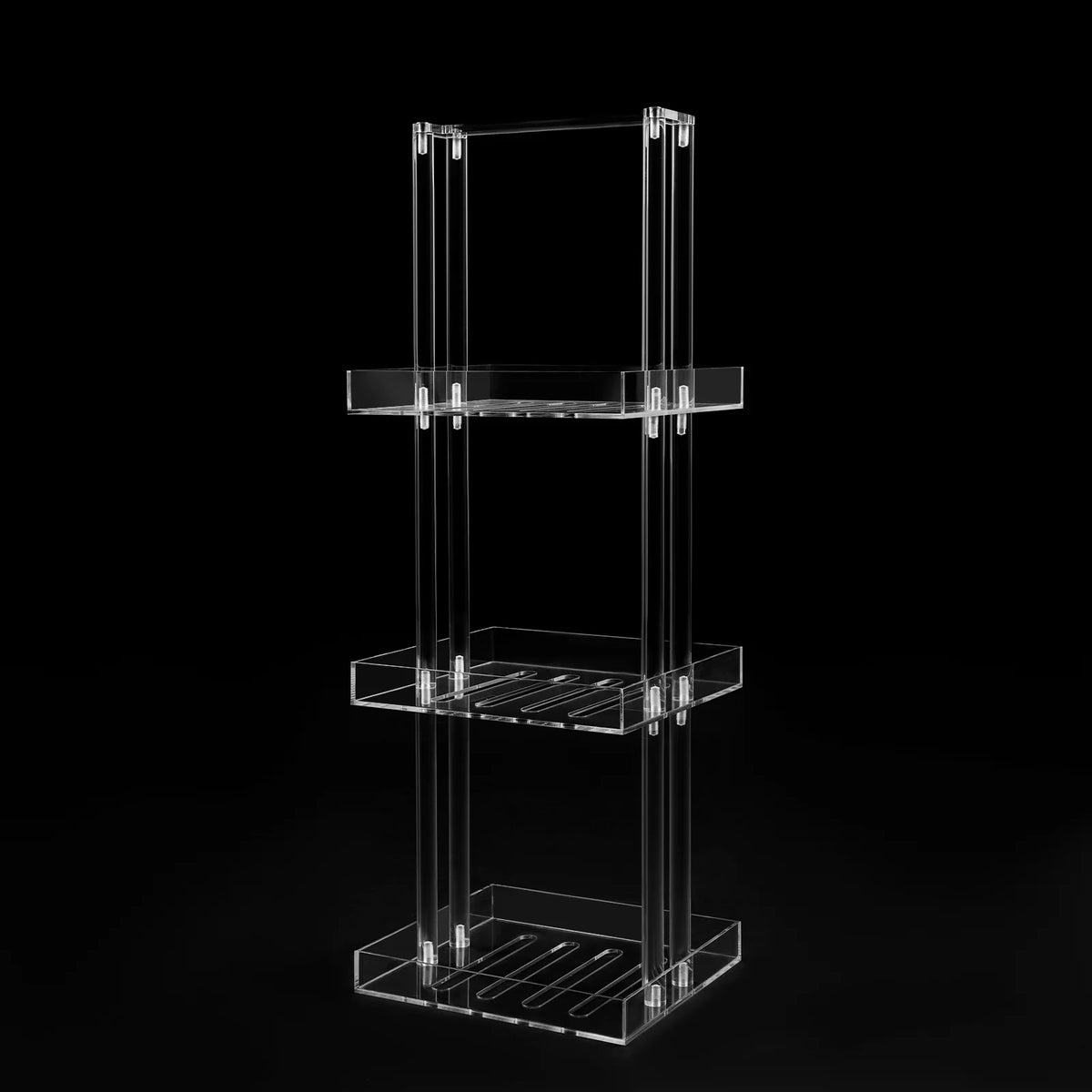 Bymaocar Three Tier Acrylic Shower Organizer Freestanding Corner Caddy