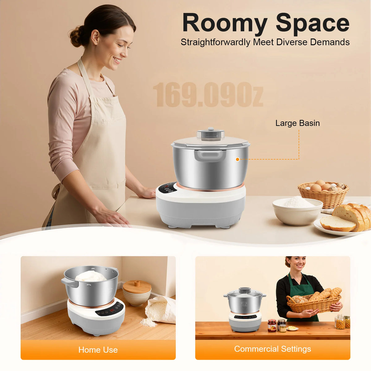 Electric Dough Mixer Kneading Machine With Ferment Function