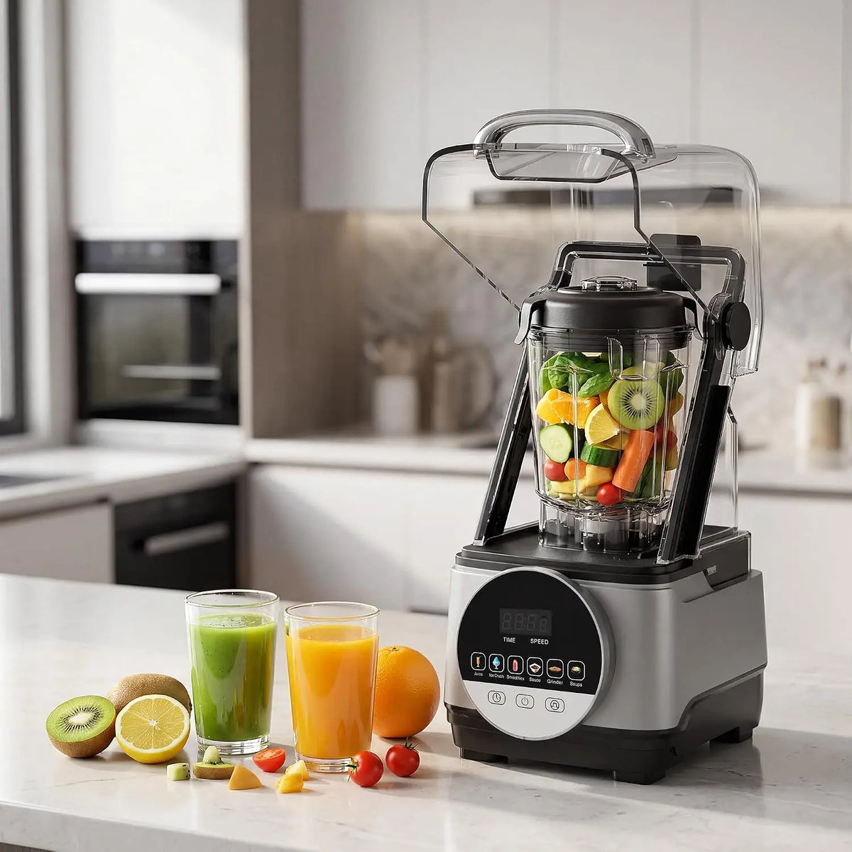 Tacleekii Commercial Countertop Blender With Smart Touch Interface