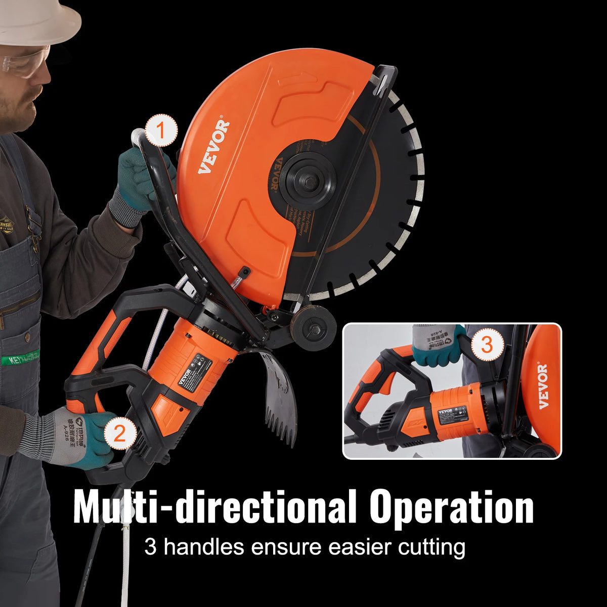 SucceBuy Electric Concrete Saw With Adjustable Wet Cutting Depth