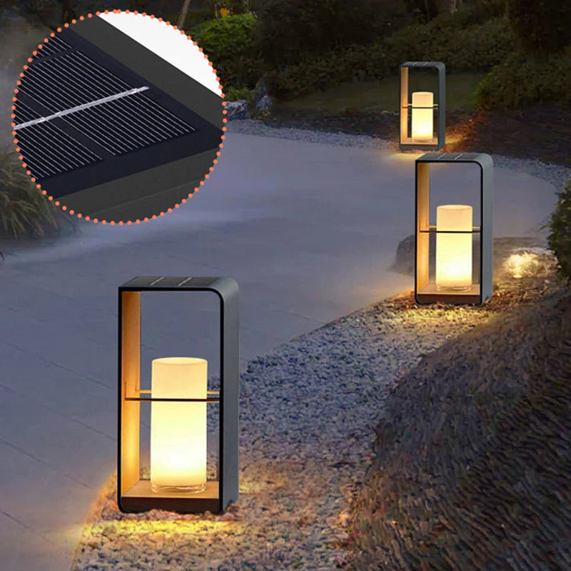 Outdoor Solar LED Floor Lamp for Lawn and Courtyard Lighting