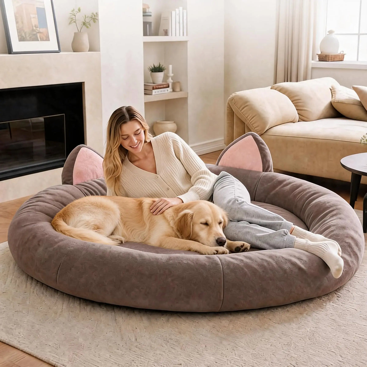 HiMISS Orthopedic Memory Foam Dog Bed With Washable Cover