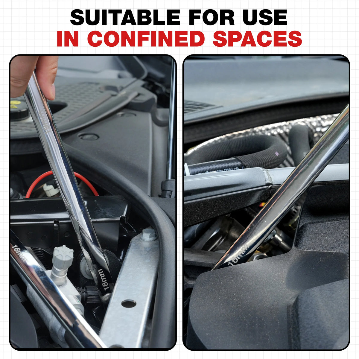 SHINYORK Extra Long Combination Wrench Set Durable CRV Steel
