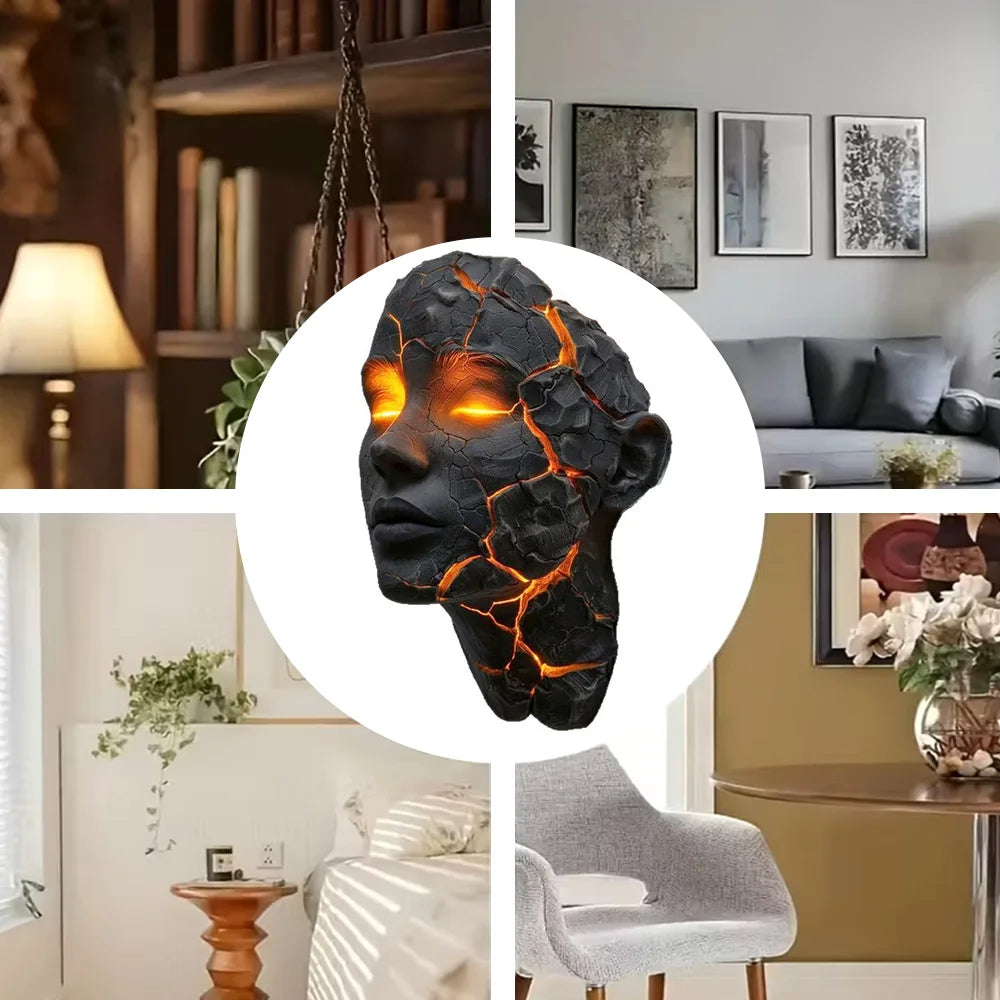 3D Broken Soul LED Wall Lamp for Home and Bedroom