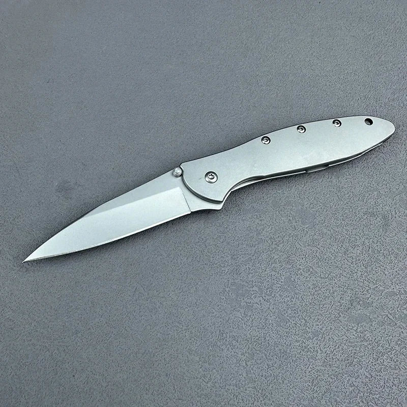 KS Leek Aluminum Folding Knife 8Cr13Mov Blade Glass Breaker