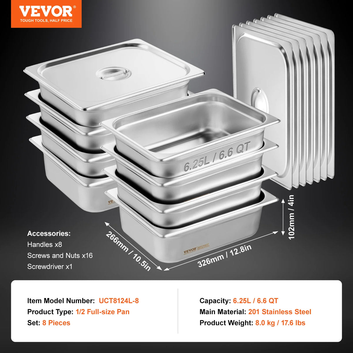 Succebuy Commercial Catering Pan Set With Lids Restaurant Storage