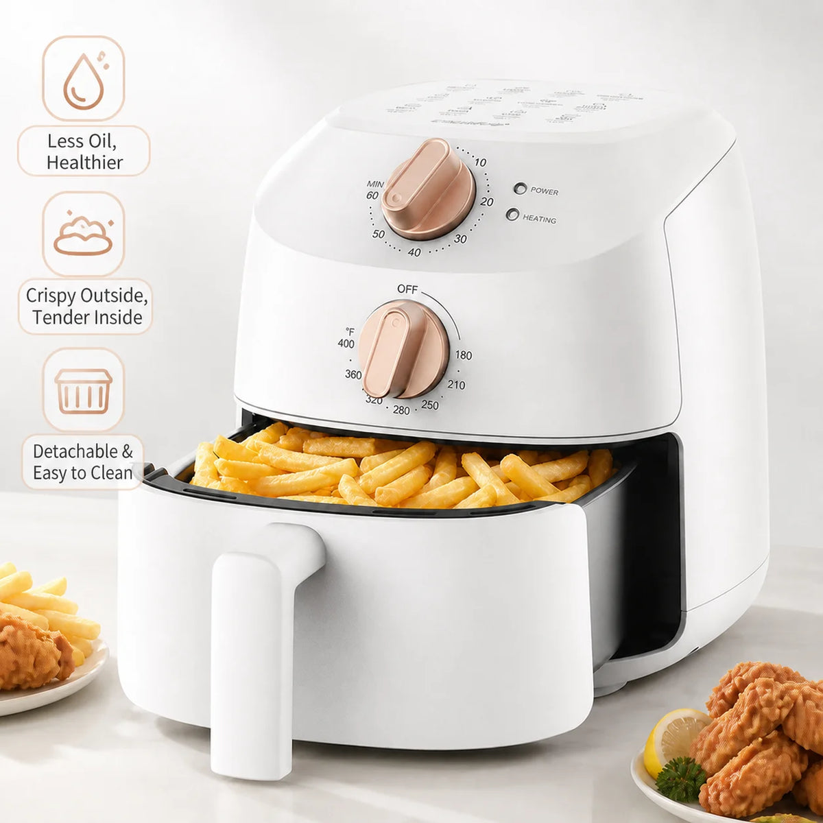 Comfee Midea Air Fryer 12 Presets Adjustable Temperature Control