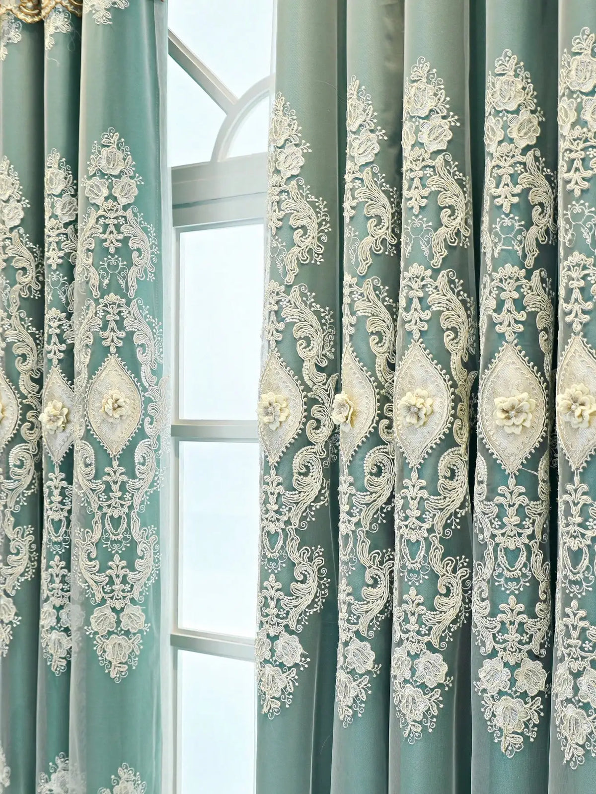 Luxury Embroidered Curtains With High Shading Design For Home