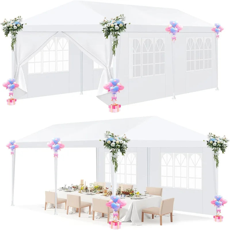 Tooluck Heavy Duty Party Gazebo With Waterproof Canopy And Sidewalls