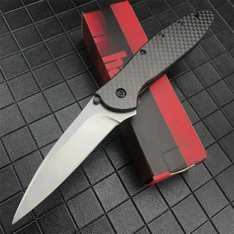 KS Leek Aluminum Folding Knife 8Cr13Mov Blade Glass Breaker