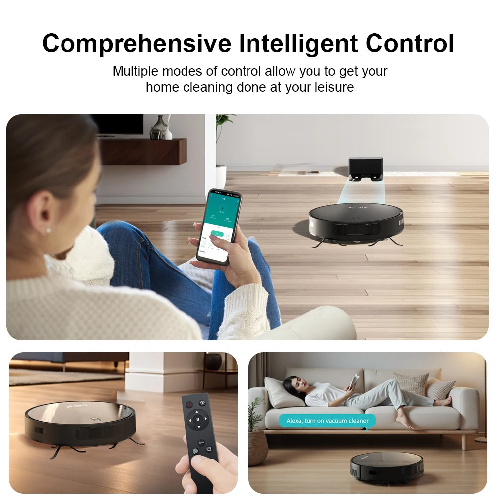 BOAIMORE Robot Vacuum Mop With 6000Pa Suction And Smart Mapping