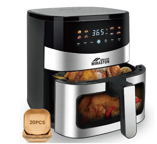 Miraston Digital Air Fryer Featuring Removable 304 Stainless Steel Basket